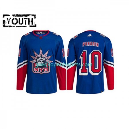 New York Rangers Artemi Panarin 10 Adidas 2022-2023 Reverse Retro Blauw Authentic Shirt - Kinderen
